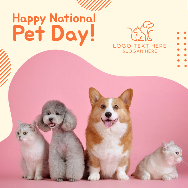 National Pet Day Instagram Post Design Image Preview