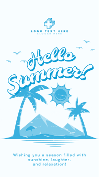 Vintage Summer Greeting TikTok video Image Preview