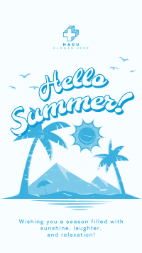 Vintage Summer Greeting TikTok Video Image Preview