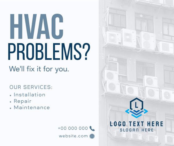 Serving You Excellent HVAC Service Facebook Post Design