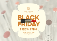 Cosmetics Black Friday Postcard Design