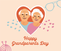 Heart Grandparents Greeting  Facebook post Image Preview