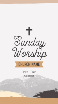 Church Sunday Worship Facebook Story Design