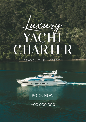 Luxury Yacht Charter Flyer Image Preview