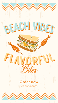 Flavorful Bites at the Beach TikTok Video Image Preview