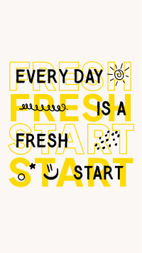 Fresh Start Quote YouTube Short Design