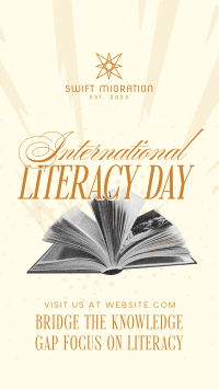 International Literacy Day Greeting YouTube Short Image Preview