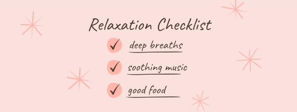 Relaxation Checklist Facebook Cover Design Image Preview