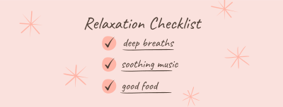 Relaxation Checklist Facebook cover Image Preview