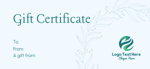 Minimal Flower Gift Certificate Image Preview