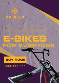 Minimalist E-bike  Flyer Design