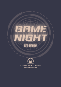 Futuristic Game Night Poster Image Preview