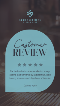 Simple Cafe Testimonial Instagram Reel Design