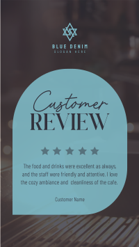 Simple Cafe Testimonial Instagram Reel Image Preview