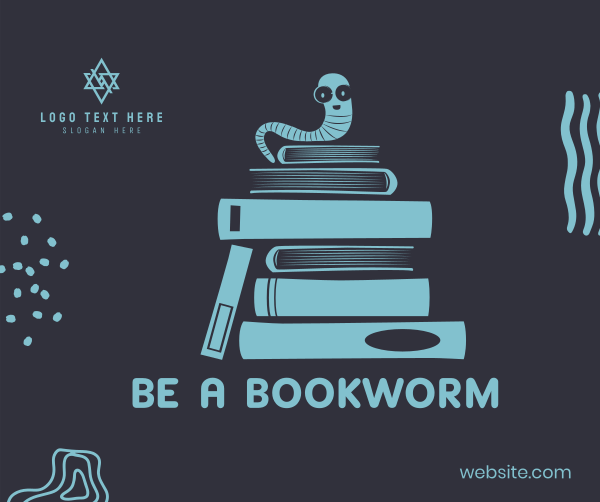 Be a Bookworm Facebook Post Design Image Preview