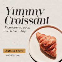 Baked Croissant Instagram post Image Preview