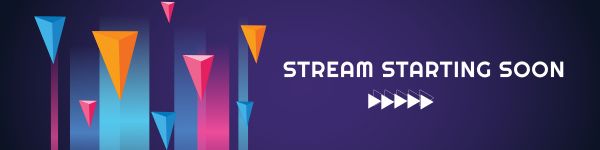 Multicolor Abstract Triangles Twitch Banner Design Image Preview