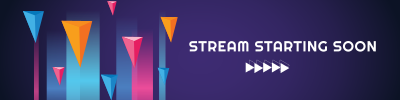 Multicolor Abstract Triangles Twitch banner Image Preview