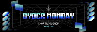 Futuristic Cyber Monday Twitter Header Design