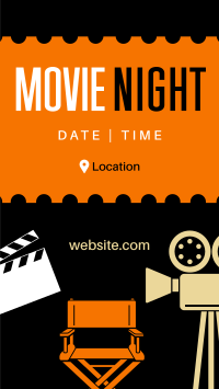 Minimalist Movie Night Instagram reel Image Preview