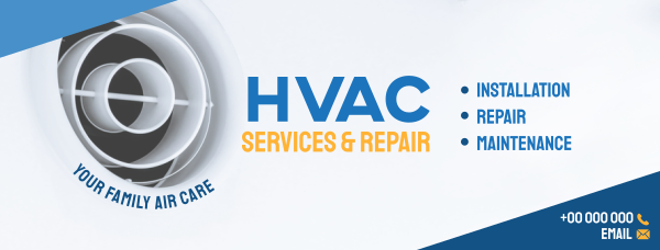 HVAC Services and Repair Facebook Cover Design Image Preview