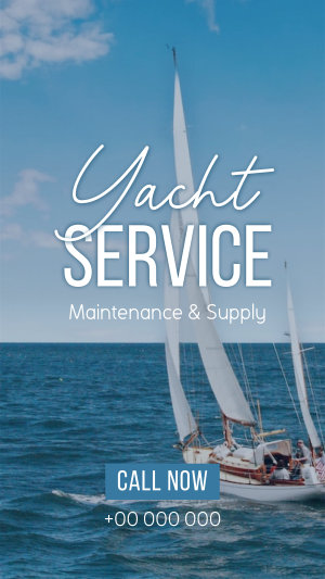Yacht Maintenance Service Instagram story Image Preview