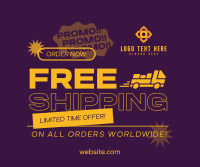Worldwide Shipping Promo Facebook Post Design