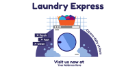 Laundry Express Twitter Post Design
