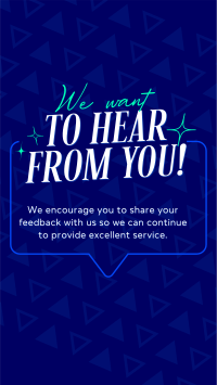 Generic Customer Feedback Facebook Story Design