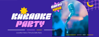 Karaoke Party Hours Facebook Cover Design