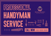 Professional Handyman Services Postcard Image Preview