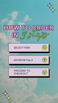 Clouds Order 3 Steps TikTok Video Design