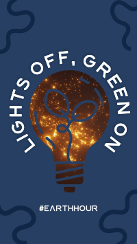 Lights Off Green On Facebook Story Design