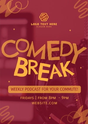 Comedy Break Podcast Flyer Image Preview