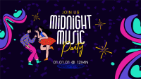 Midnight Music Party Facebook Event Cover Design