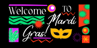 Mardi Gras Mask Welcome Twitter post Image Preview