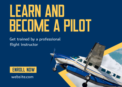 Flight Training Program Postcard Image Preview