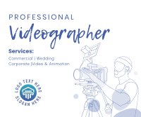 Videographer Lineart Facebook post Image Preview