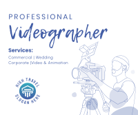 Videographer Lineart Facebook Post Design