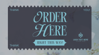 Minimalist Order Here Animation Preview