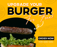 Free Burger Upgrade Facebook Post Design