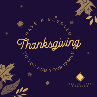 Thanksgiving Leaves Instagram Post Design