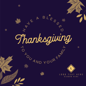 Thanksgiving Leaves Instagram post Image Preview