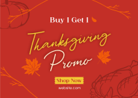 Thanksgiving Buy 1 Get 1 Postcard Design