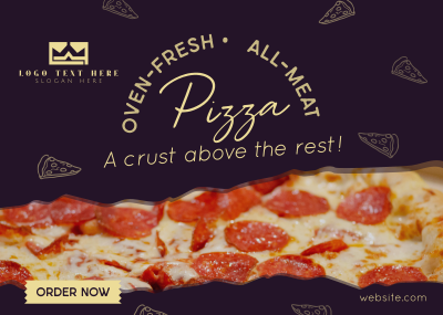 Pizza Food Restaurant Postcard Image Preview