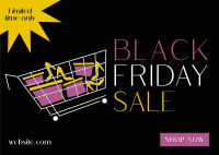 Black Friday Shopping Postcard Image Preview