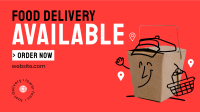 Food Takeout Delivery Facebook Event Cover Design