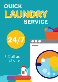Quick Laundry Flyer Design