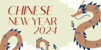 Dragon Lunar Year Twitter Post Design