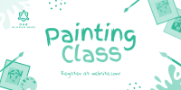 Quirky Painting Class Twitter Post Design
